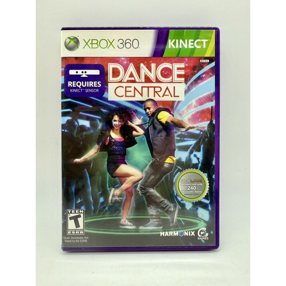 Dance Central Xbox 360 Kinect Game‎ Case Manual Tested